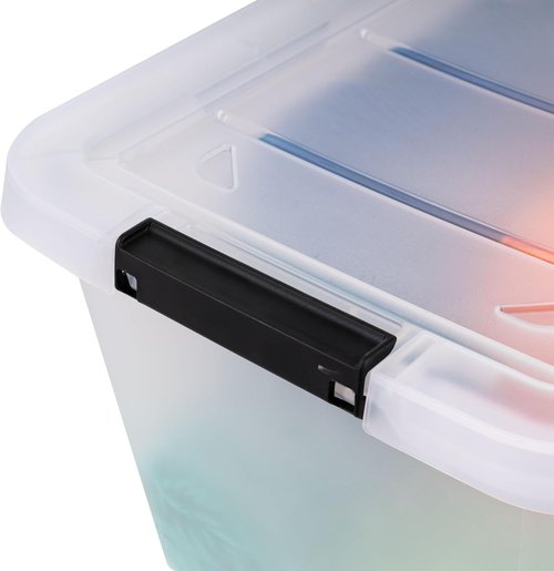 IRIS USA 6-Pack Clip Storage Bins - 13 Quart Craft Containers with Latching Lids for Home & Office Organization