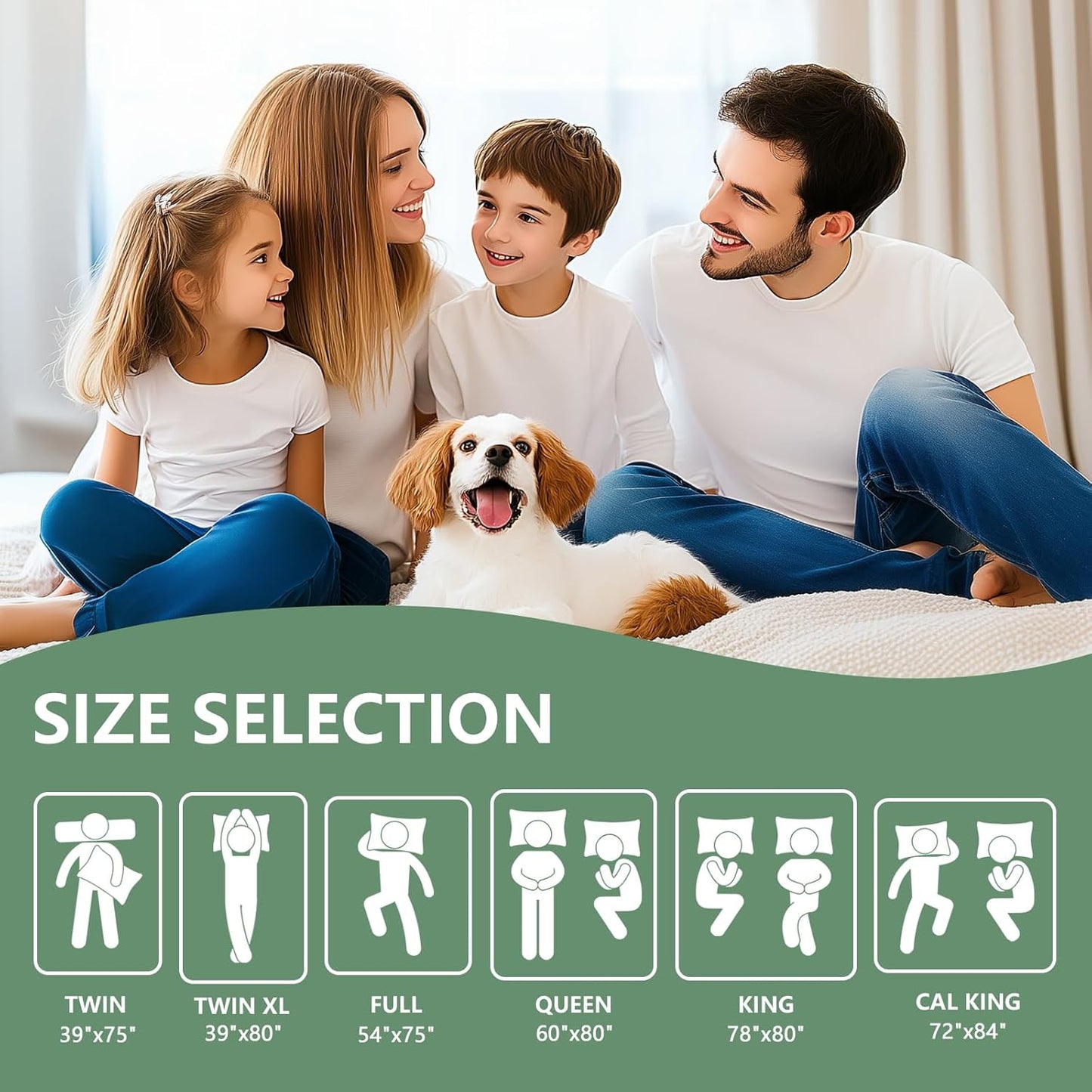 Premium Waterproof Mattress Protector - Twin XL Size, Breathable Cooling Bed Cover, Soft & Noiseless, Fits 8''-21'' Deep Pocket | White