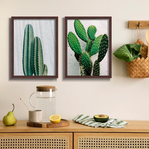 LaVie Home 9x12 Picture Frame - Classic Brown Wall Display Frame with HD Plexiglas | Vertical/Horizontal Use