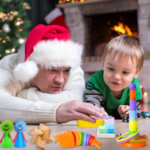 Fidget Advent Calendar 2026 - Fun Sensory Countdown Calendar with 24 Surprises for Kids