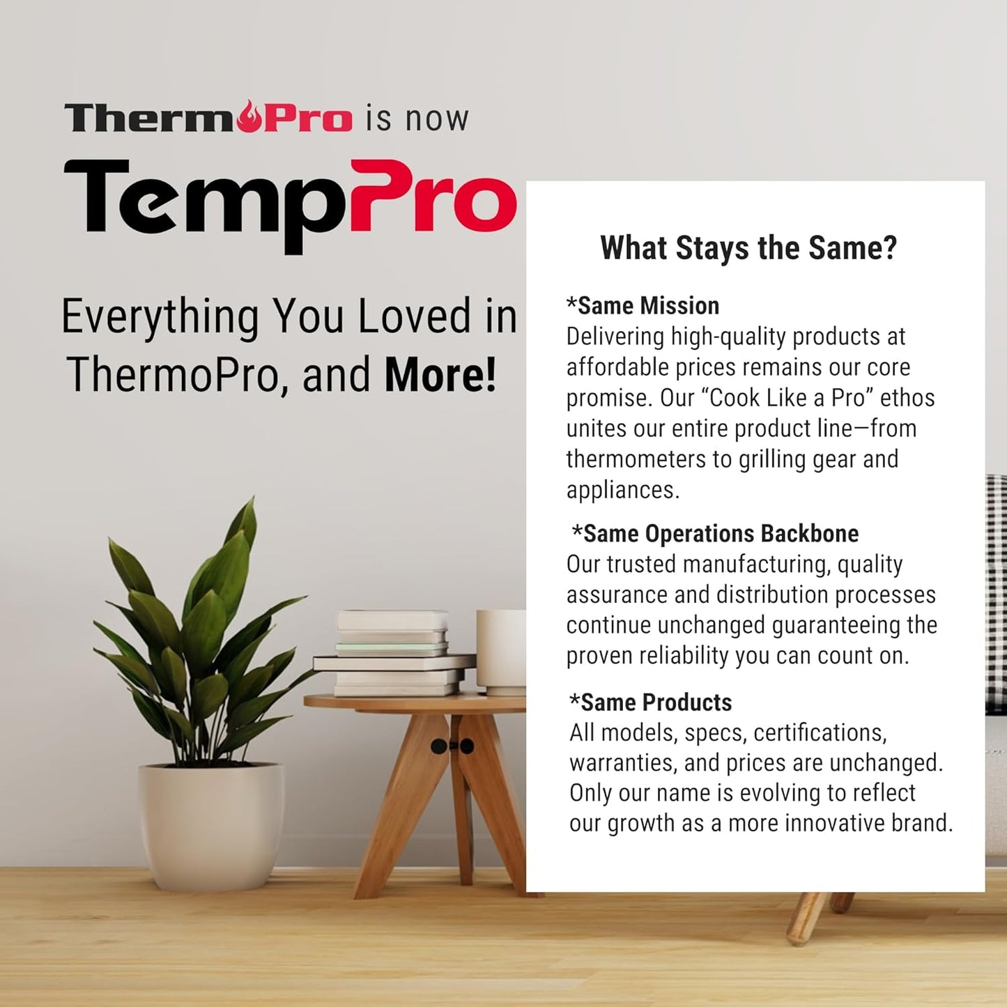 TempPro TP60 Digital Hygrometer - Wireless Temperature & Humidity Monitor | 500ft Range, Indoor/Outdoor Use