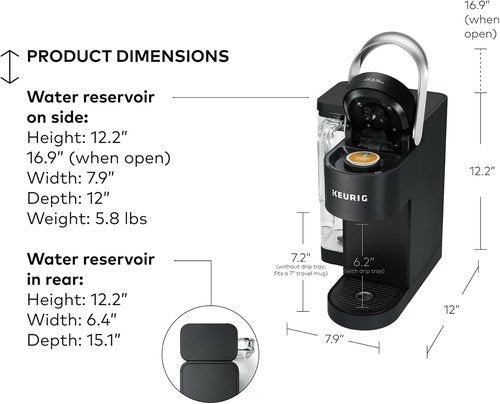 Keurig K-Supreme SMART Coffee Maker - MultiStream Technology for 6-12oz Brews | Sleek Black Design