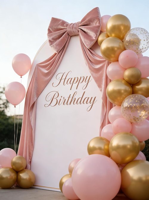Giant 3D Pink Velvet Bow Decoration - 32"x250" for Doors & Windows | Perfect for Valentine's Day & Christmas