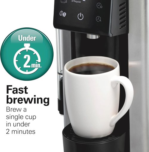 Hamilton Beach FlexBrew Coffee Maker - 5-in-1 Programmable Hot & Iced Brewer, 12 Cup Capacity, Black