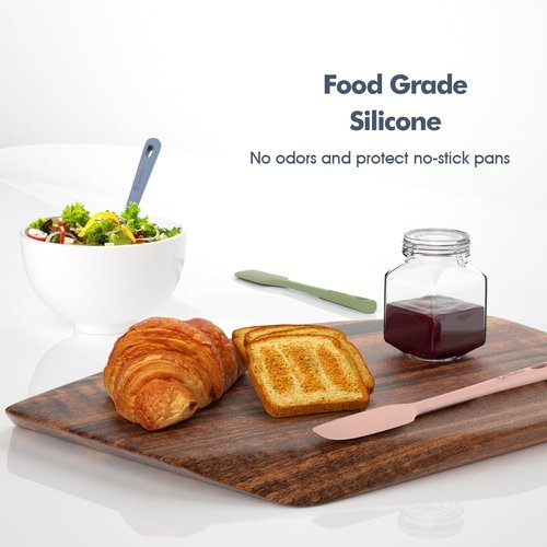 ChefAide Silicone Spatula Set - 3 Pieces, Heat Resistant, Ergonomic Grip for Nonstick Cookware