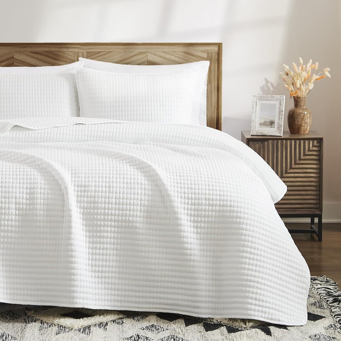 WRENSONGE King Size Quilt Bedding Set - 3 Piece Lightweight Summer Coverlet | Soft Bedspread with 2 Pillow Shams