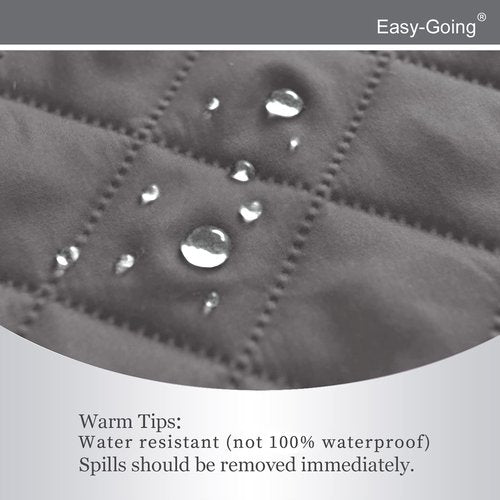 Easy-Going Recliner Chair Slipcover Reversible Sofa Cover Water Resistant Couch Cover Furniture Protector with Elastic Straps for Pets Dog (Recliner 22 inch, Gray/Gray)