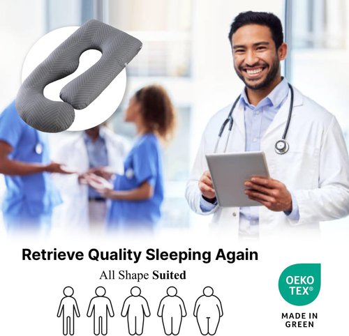 Allopera Pregnancy Pillow - Full Body Maternity Support 57 Inch with Removable Washable Cover | 100% Cotton for Comfort