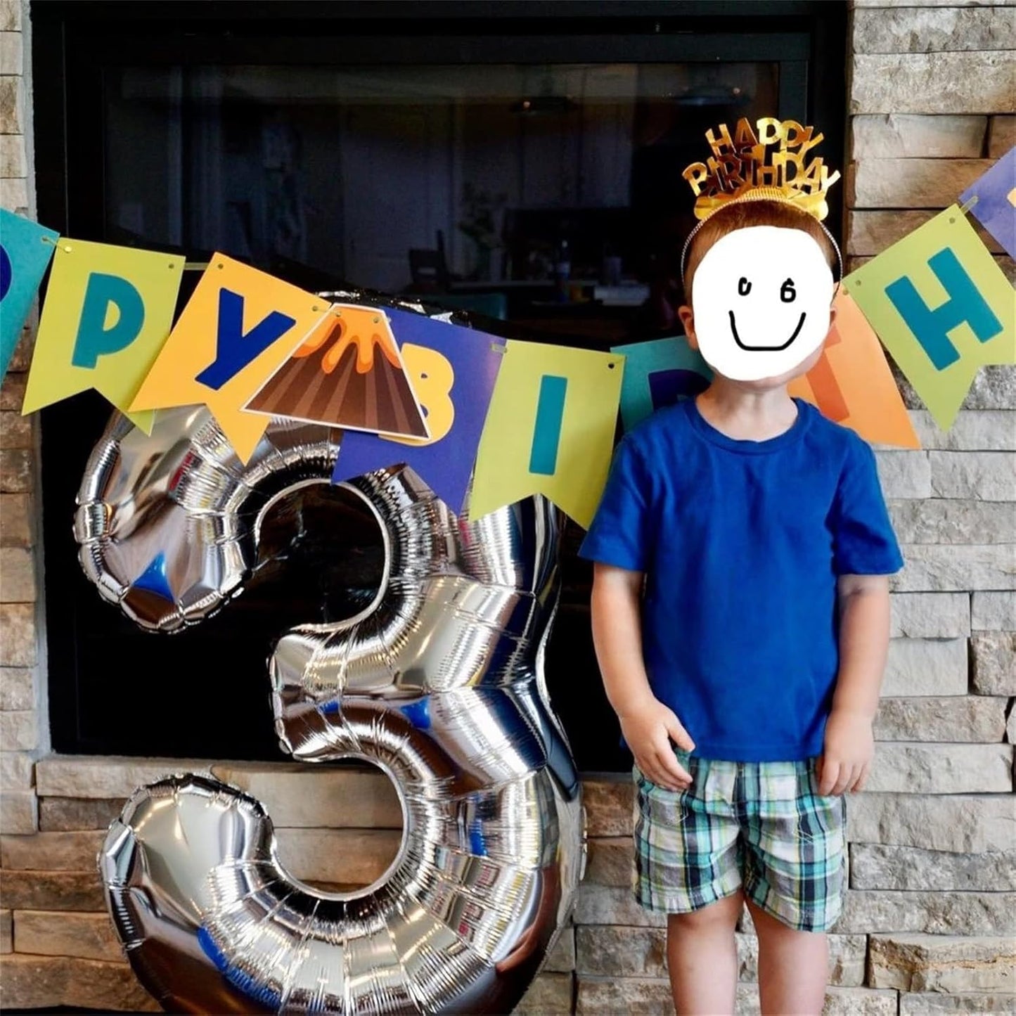 Silver Number 4 Balloons - 40-Inch Large Foil Helium Balloon for Birthday Celebrations | Self-Inflating Design