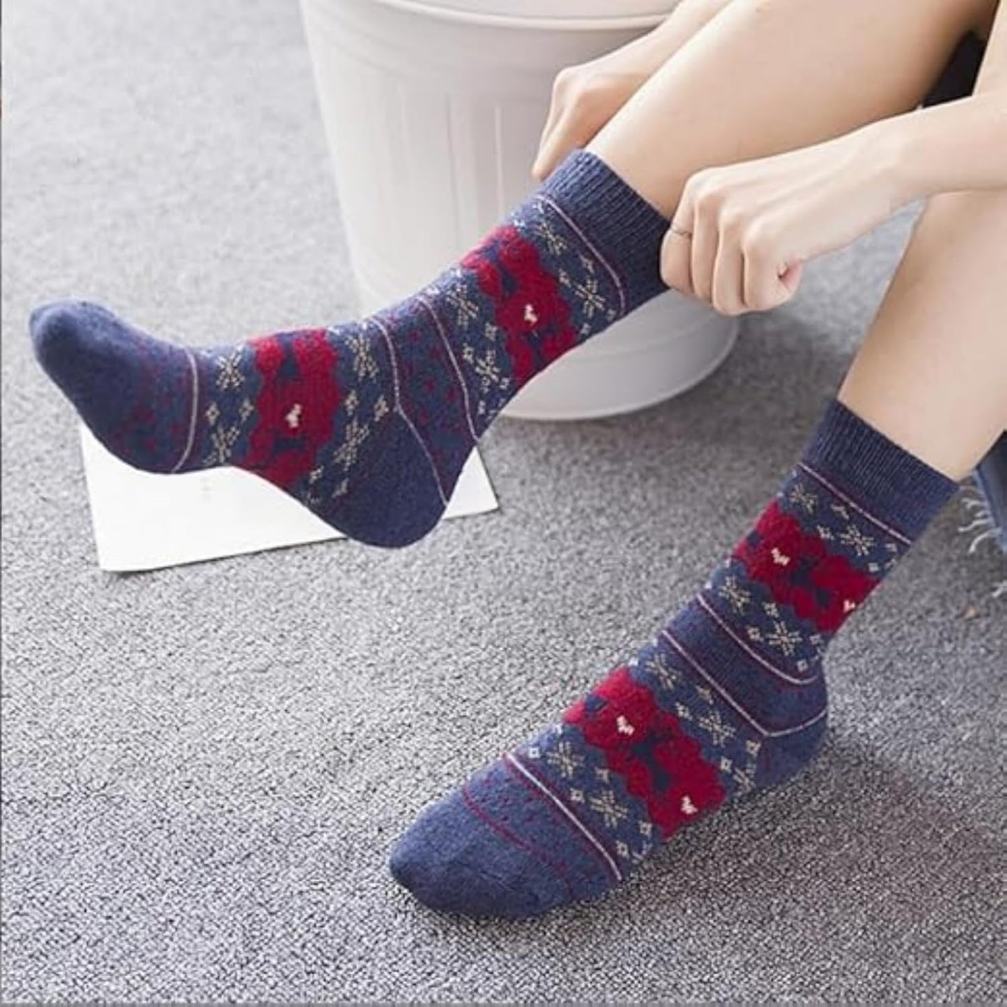 Skiennix Casual Crew Socks - Ultra Soft & Breathable Comfort | 5 Pairs for All Season Wear