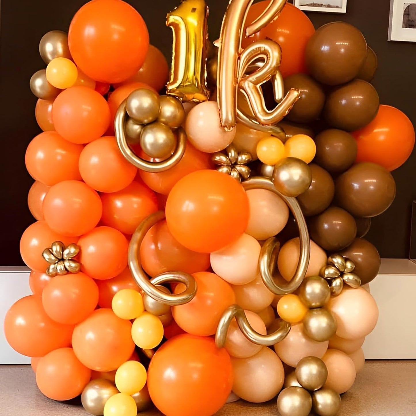 Voircoloria 12-Inch Burnt Orange Latex Balloons - 110pcs for Thanksgiving, Weddings & Parties