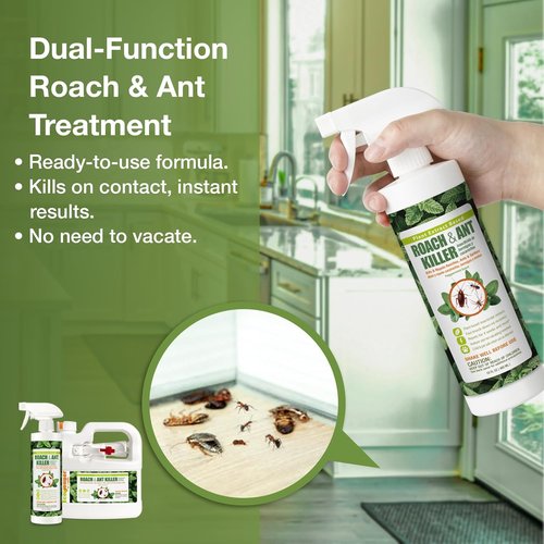 EcoVenger® Roach and Ant Killer - 16 oz | Kills on Contact | Peppermint Scent | Safe for Kids & Pets