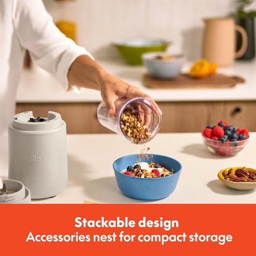 Bella Portable Rocket Blender - 6 Pcs Juicer & Smoothie Maker | BPA-Free, 240W Motor, 4 Tip Blade