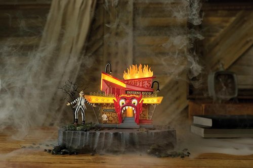 Department 56 Beetlejuice Village - Dante's Inferno Lounge Lit Building | 6.69 Inch, Multicolor Decor