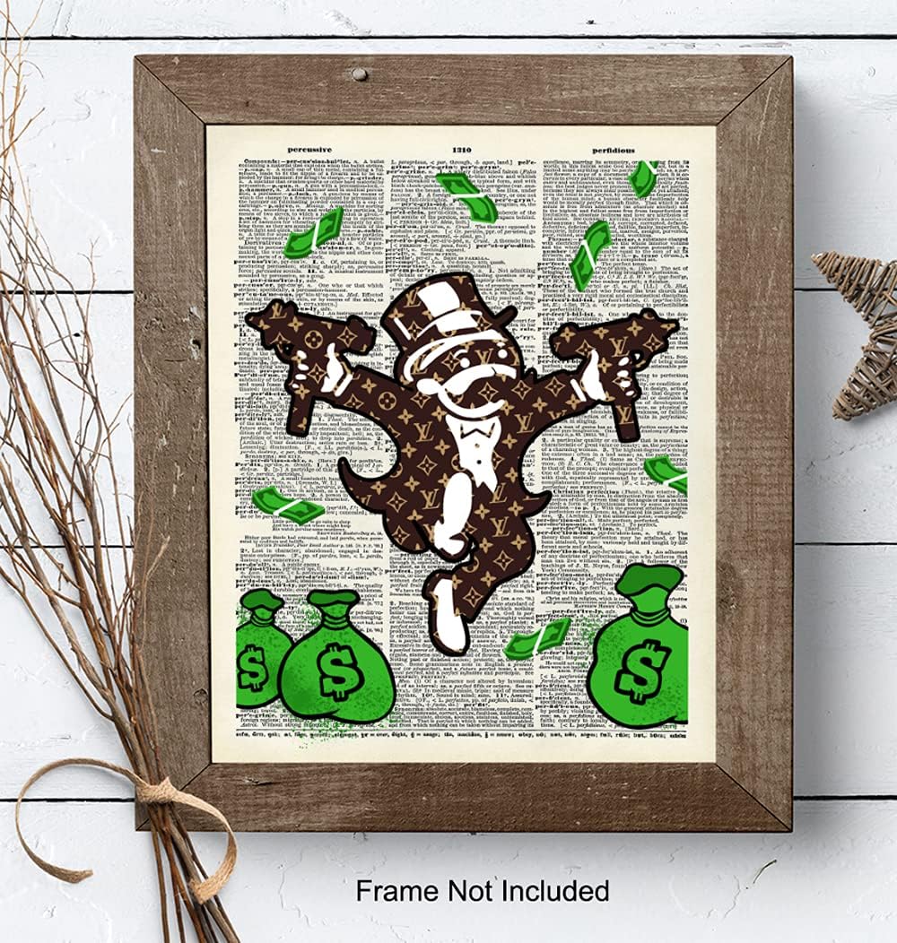 Urban Street Art | Fashion Graffiti Wall Art Print - Upcycled Dictionary Poster for Home Decor - 8x10 Unframed