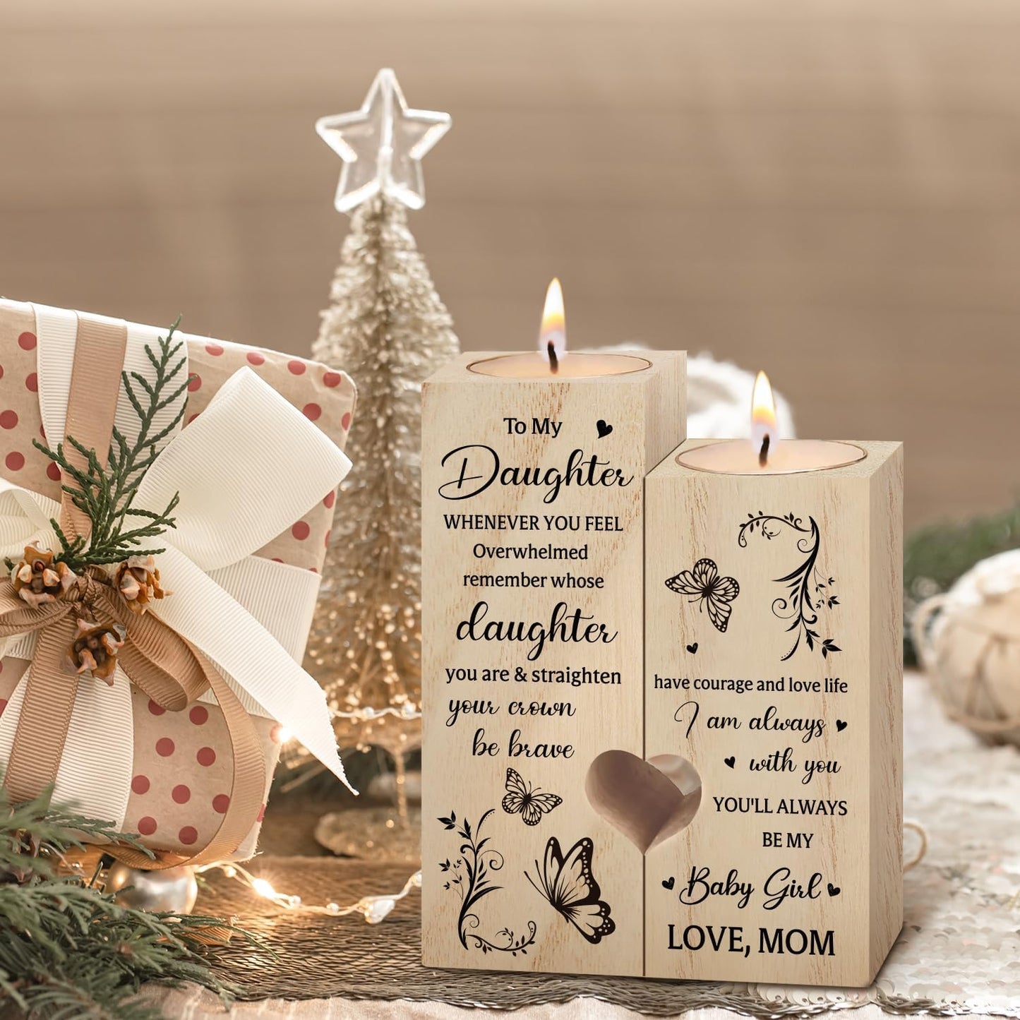 SteadStyle Candle Holders for Daughters - Heartfelt Gifts from Mom for Mother's Day, Birthdays & More