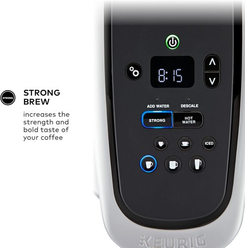 Keurig K-Elite Coffee Maker - Programmable Single Serve with Strength Control & Iced Coffee Feature - Brushed Gold