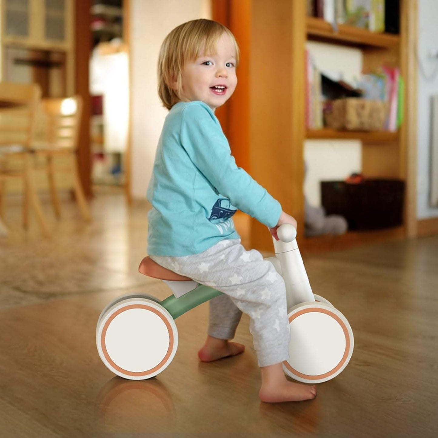SEREED Baby Balance Bike - Safe 4-Wheel Design for 1 Year Olds | Perfect First Birthday Gift for Toddlers