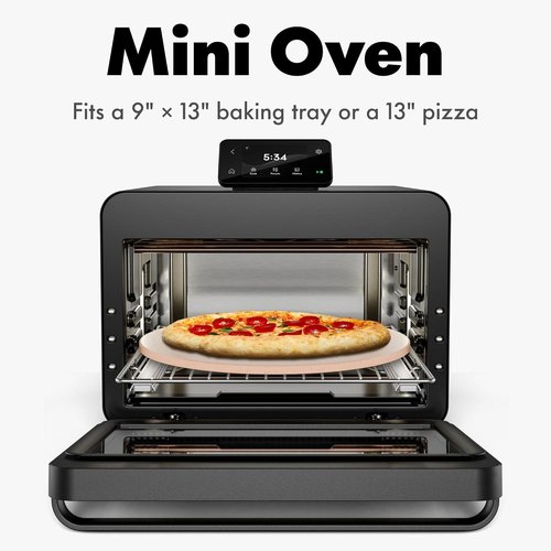 CHEF iQ MiniOven Smart Toaster Oven - 11-in-1 Air Fryer Combo with Touchscreen Controls | 25 Qt Capacity, Black