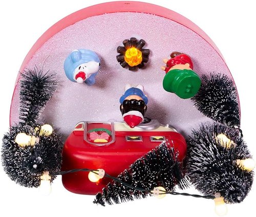 Kurt Adler 7-Inch Musical Peanuts Camper Scene - Battery-Operated Table Decoration