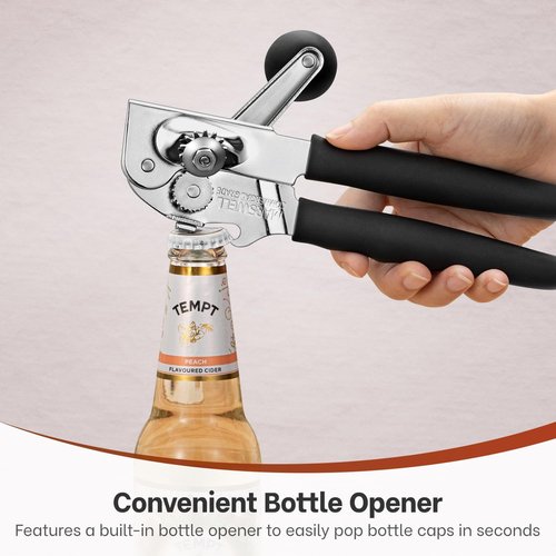 MARSWELL Heavy Duty Can Opener - Extra-Long Handles & Oversized Knob for Easy Cranking | Opens Large #10 Cans