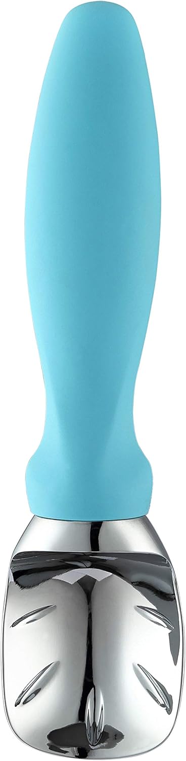 Spring Chef Ice Cream Scoop - Professional Heavy-Duty Scooper with Soft Grip Handle | Aqua Sky Color