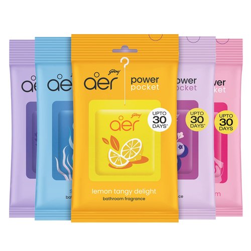 AER Power Pocket Assorted Solid Pocket Air Freshener for the Entire Home with Long Lasting Scents, Pack of 5