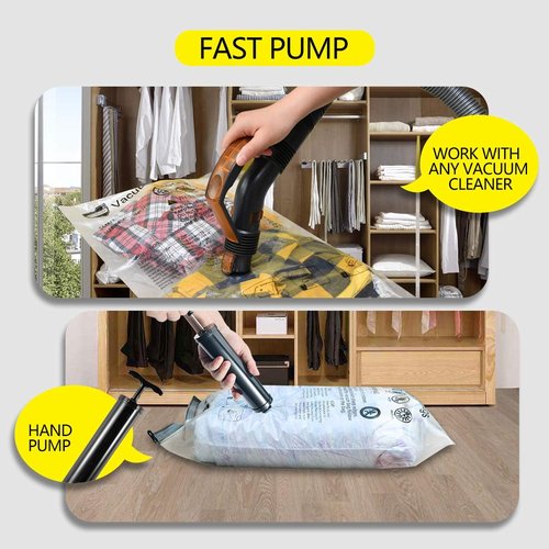 GONGSHI Vacuum Storage Bags - Space Saver Seal Bags for Clothing, Blankets & Pillows | 5L & 5M Sizes