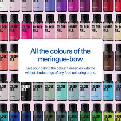 Colour Mill Aqua Blend Water-Based Food Coloring - Botanical Pack, 20ml in Dusk, Latte, Lilac, Olive, Rose & Sage