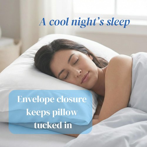 Beckham Hotel Collection Cooling Pillowcases - Silky Soft & Breathable | Standard/Queen Size Set of 2, Sand