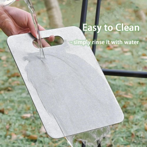 100% Pure Cut Titanium Cutting Board, Food-Grade Purecut Titanium Cutting Boards for Kitchen Dishwasher Safe, Double-Sided Chopping Board for Fruit, Meat & Vegetable (L, 12.6" x 8.6")