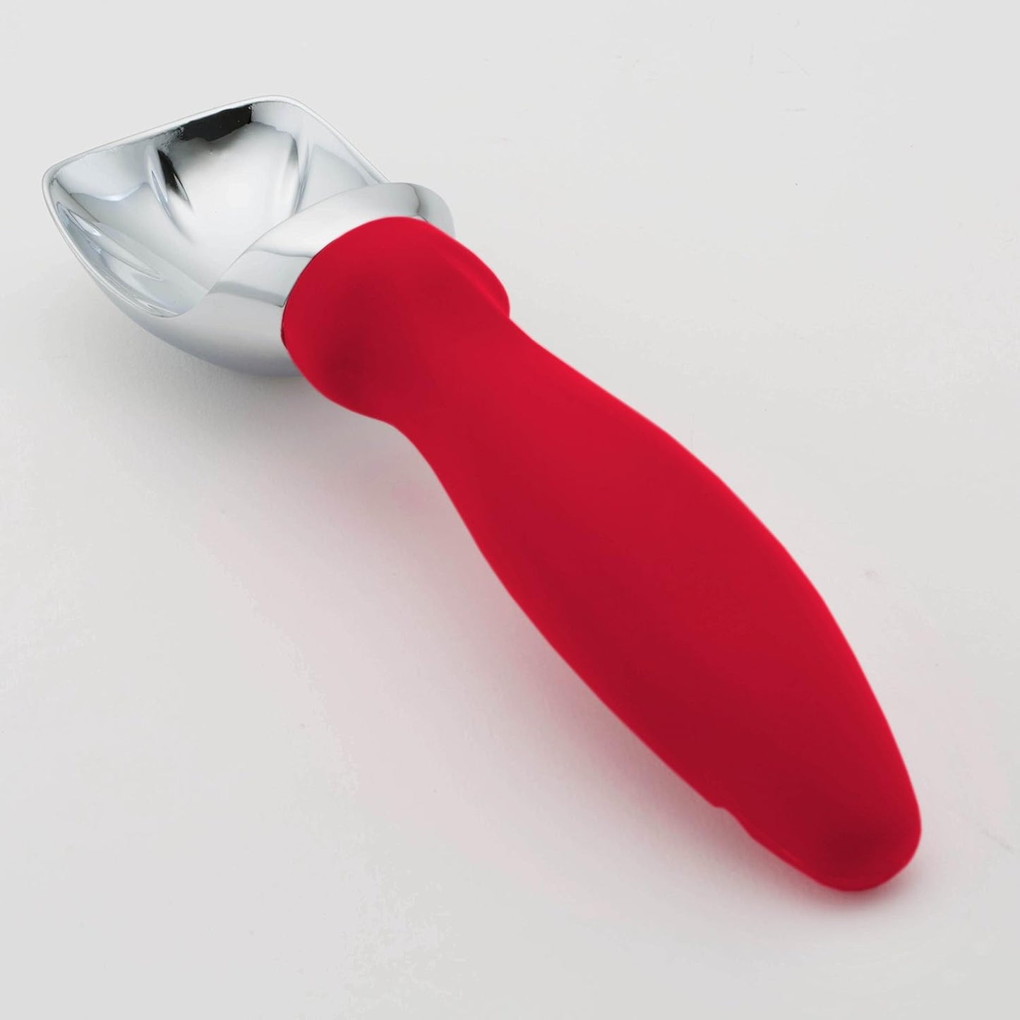 Spring Chef Ice Cream Scoop - Professional Heavy-Duty Sturdy Scooper with Soft Grip Handle | Red