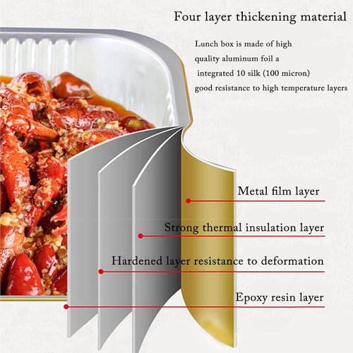 Gold Aluminum Foil Baking Pans - Heavy-Duty Disposable Food Containers with Lids | 9"×13" (10-Pack)