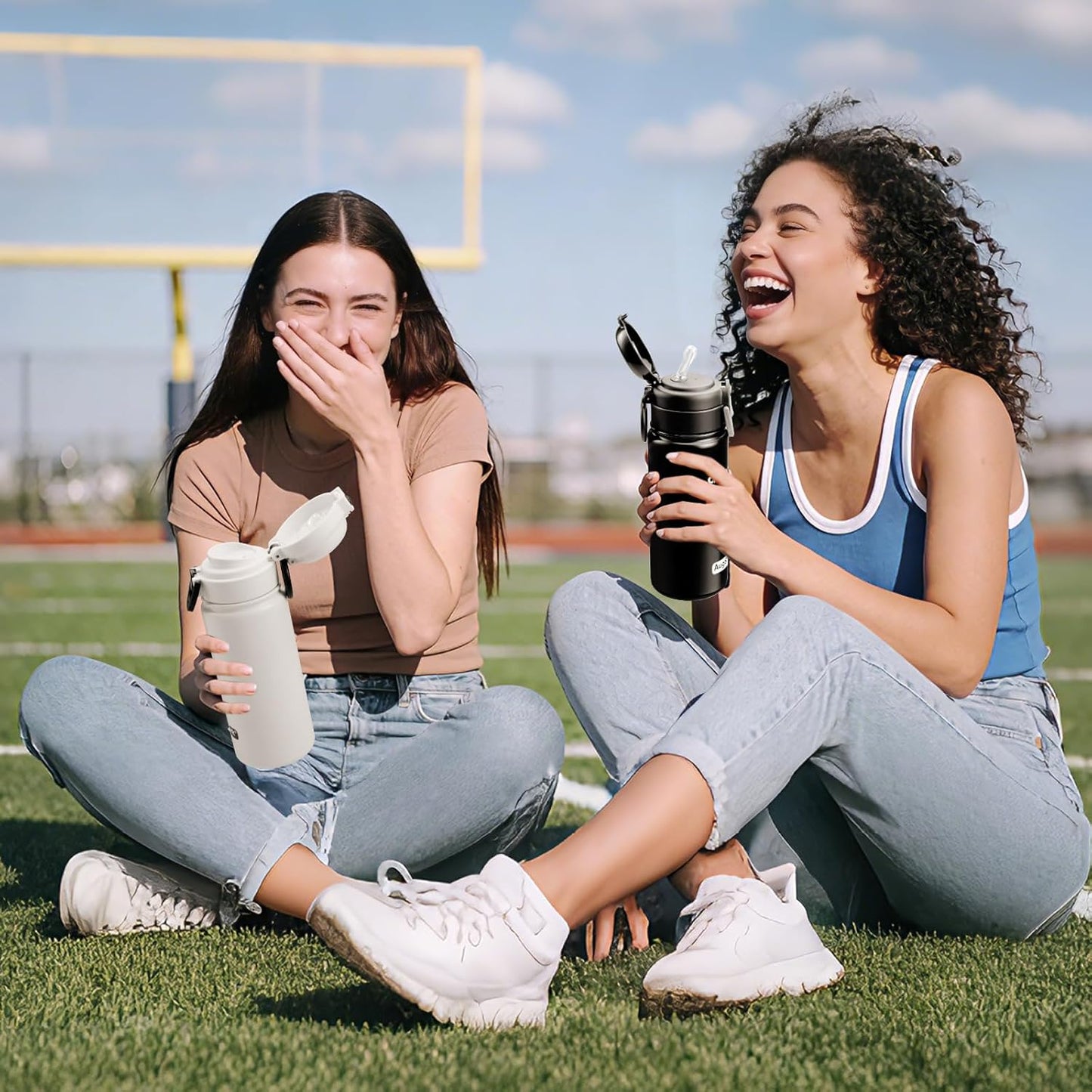 Skiennix 20 Oz Insulated Water Bottle - Leak-Proof, BPA-Free, Double-Walled for Travel & Sports | Black