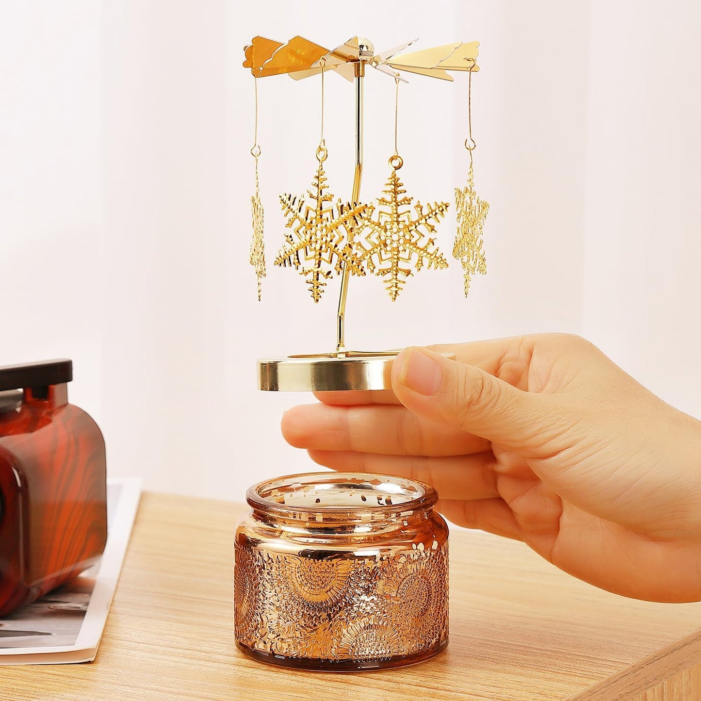 Snowflake | Unique Rotatable Scented Candles Gift for Women - Perfect Birthday & Anniversary Present