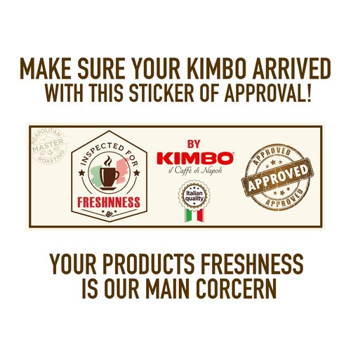 Kimbo Caffe Crema Classico Whole Bean Coffee - Blended and Roasted in Italy - Light Roast with Intense Flavor and Round Body - 2.2 lbs Bag