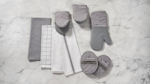 Le Creuset Kitchen Towels Set - 3 Premium Sable Towels for Stylish Cooking & Baking