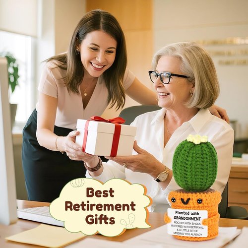 Farewell Gifts for Coworker Women Men Funny Leaving Going Away Goodbye Gifts for Coworker Work Bestie Friend Boss Nurse Teacher Retirement Moving Away Promotion Birthday Abandonment Cactus Decroration