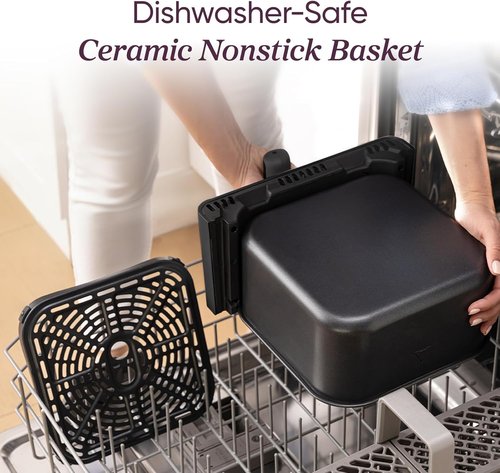 Cosori Air Fryer 6.8-Qt - 12 One-Touch Functions & Dual Heating Elements | Dishwasher-Safe, Gray