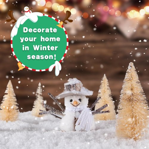FOIMAS Artificial Snow - Glittery Fake Snow Powder for Christmas Village Crafts | 100g/3.6oz
