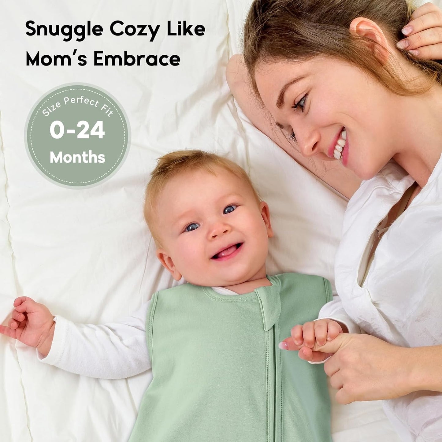 Yoofoss Baby Sleep Sack | 100% Organic Cotton Wearable Blanket for 6-12 Months | 2-Pack, TOG 1.0, Lightweight