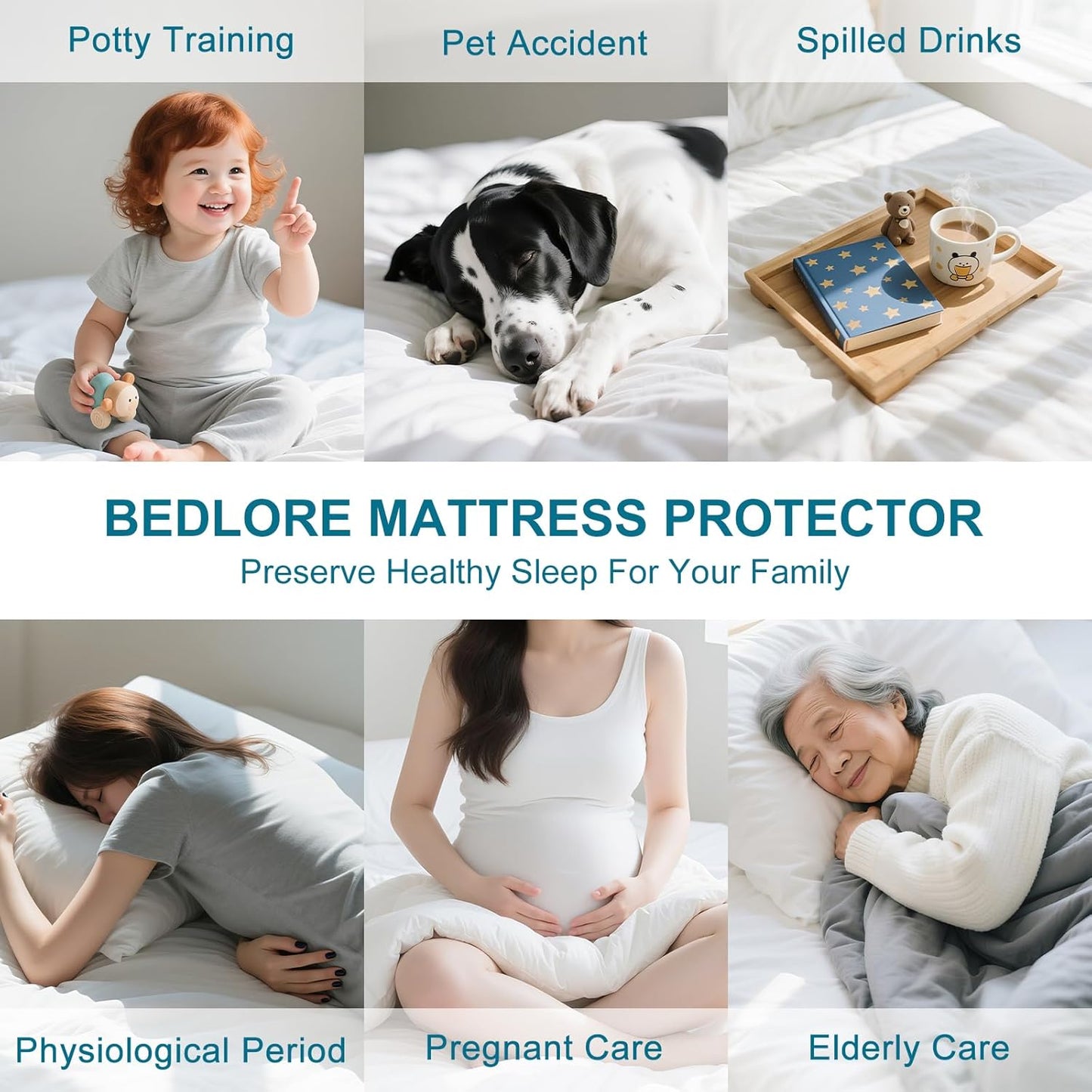 Skiennix Waterproof Mattress Protector | Twin Size, Breathable & Noiseless Ultra-Soft Cover (Gray)
