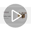 Round Coffee Table with Lift Top and Tambour Sliding Door - Chestnut Brown, 31.5 inch Diameter