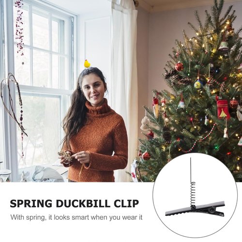 Abaodam Duck Bill Clips - 100pcs Spring Metal Hair Clips for DIY Crafts | Perfect for Easter & Halloween