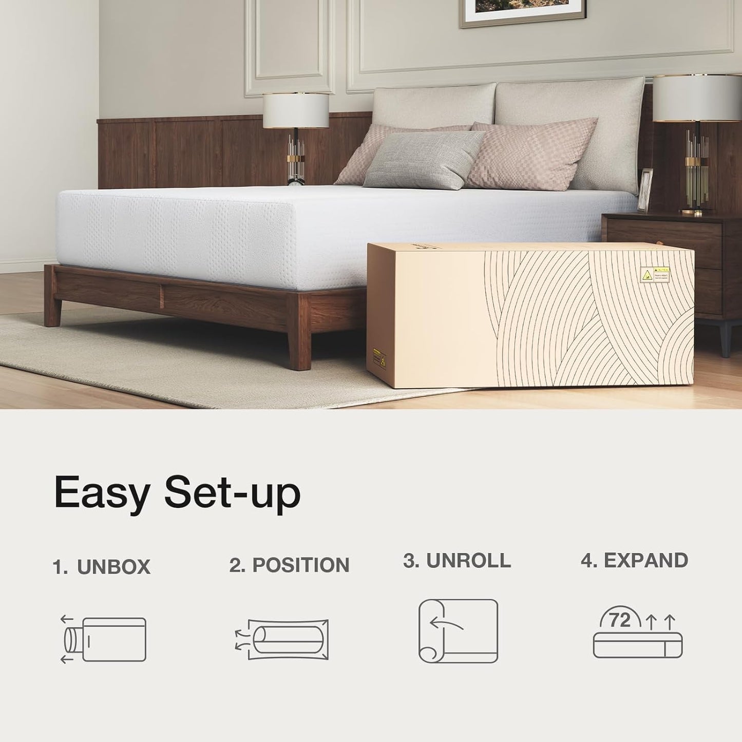 Novilla 14-Inch Full Memory Foam Mattress - Cooling Gel Foam for Pressure Relief | CertiPUR-US Certified