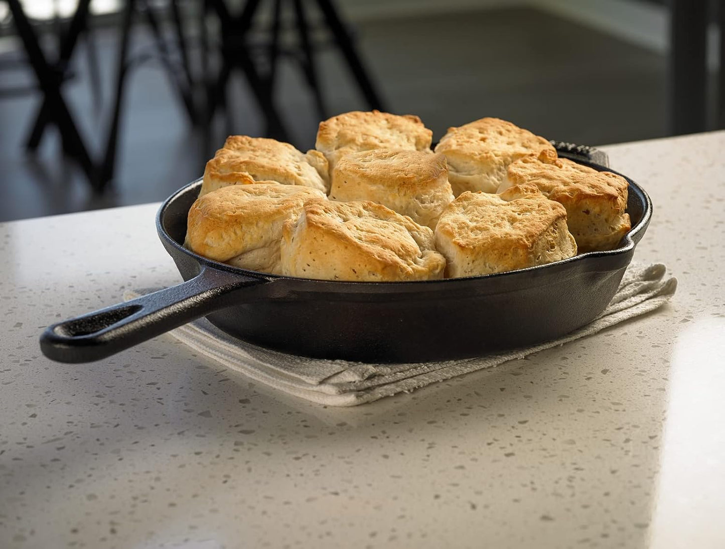 Mercer Culinary Pre-Seasoned Cast Iron Skillet - 10.25-Inch Durable Cooking Essential