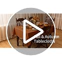 Fall Rectangular Tablecloth 6ft 2-Pack Waterproof Slub Texture Rust - 60x102