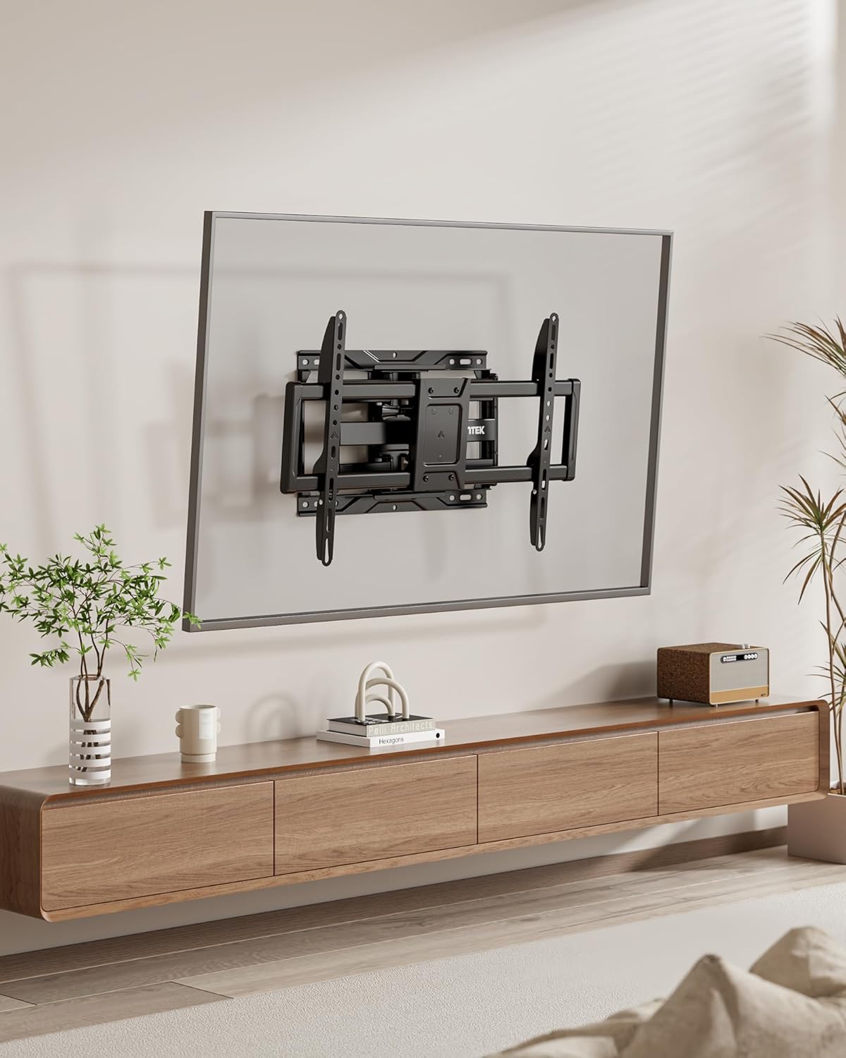 monTEK Heavy Duty TV Wall Mount - Full Motion Design for 37-90 Inch TVs | Supports Up to 165lbs
