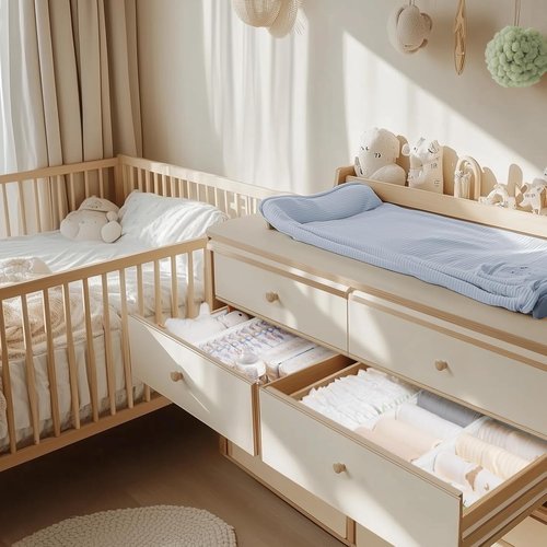 Criusia Drawer Organizer - 10 Pack Dresser Storage Bins for Baby Clothes & Underwear | Foldable White Dividers