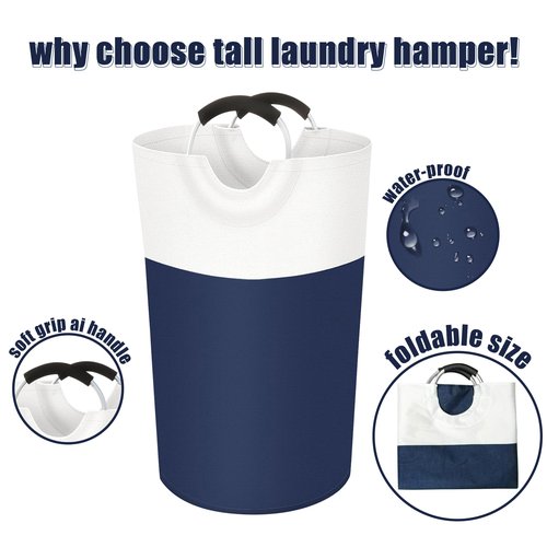 Twira 125L Pro XX-Large Laundry Baskets, Laundry Hamper Stands Up Well, Laundry Bag with Padded Handles, Waterproof Laundry Basket Collapsible, Clothes Hamper for College, Laundry, Bathroom